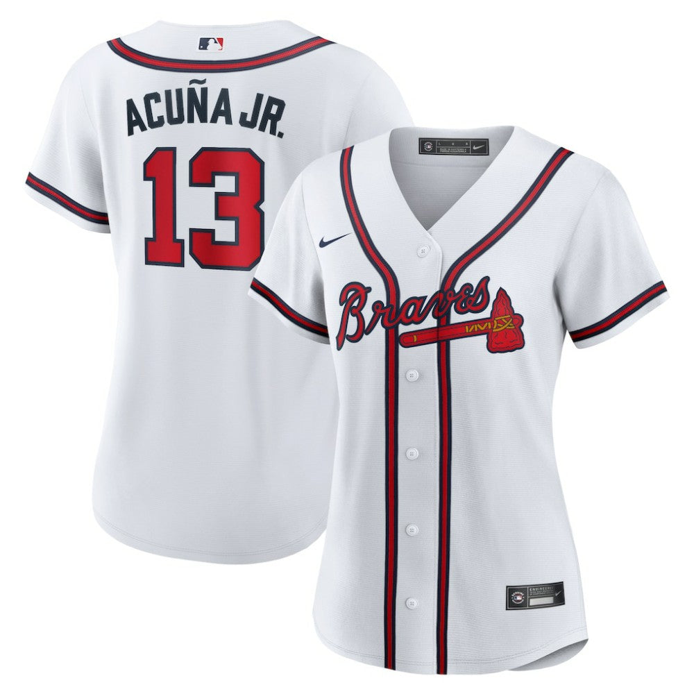 Ronald Acuna Jr. Atlanta Braves Nike Women's Home Replica Player Jersey - MLB Jerseys