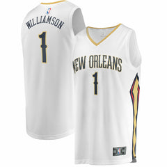 Association Edition Zion Williamson New Orleans Pelicans Replica Fast Break Jersey White | NBA