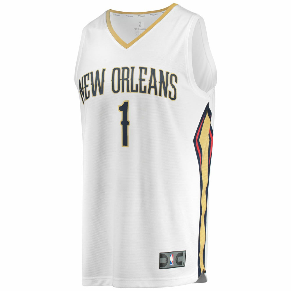 Association Edition Zion Williamson New Orleans Pelicans Replica Fast Break Jersey White | NBA