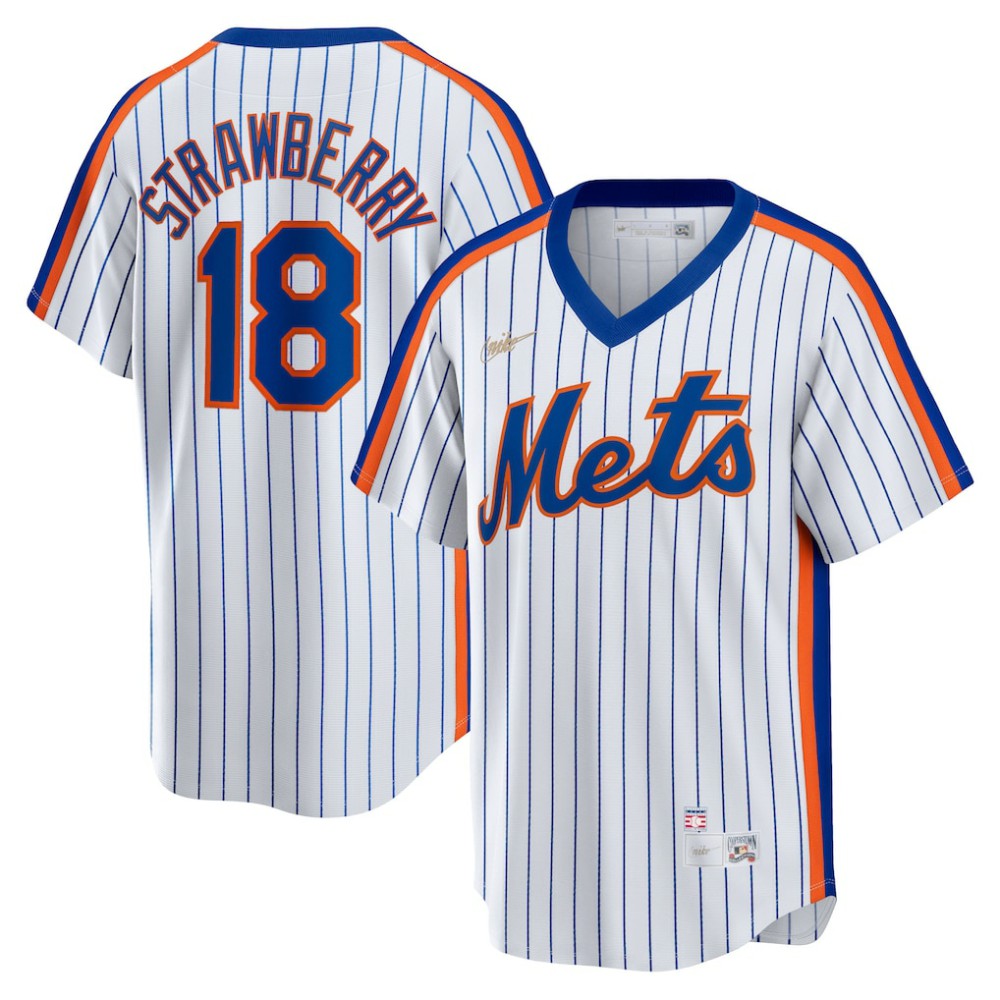 Darryl Strawberry New York Mets Nike Home Cooperstown Collection Player Jersey - MLB Jerseys