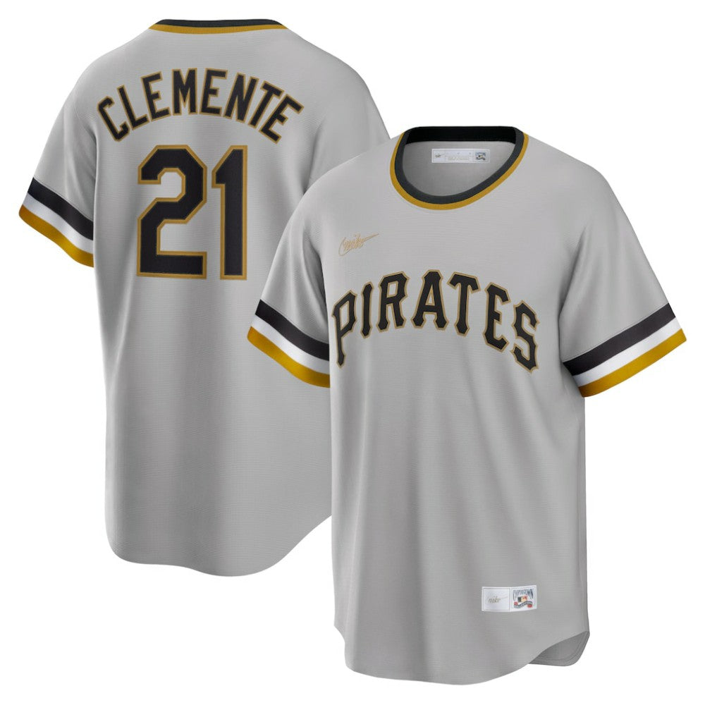 Roberto Clemente Pittsburgh Pirates Nike Road Cooperstown Collection Player Jersey - MLB Jerseys
