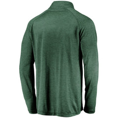 Athletics Fanatics Iconic Striated Primary Logo Raglan Quarter-Zip Pullover Jacket - MLB Jackets