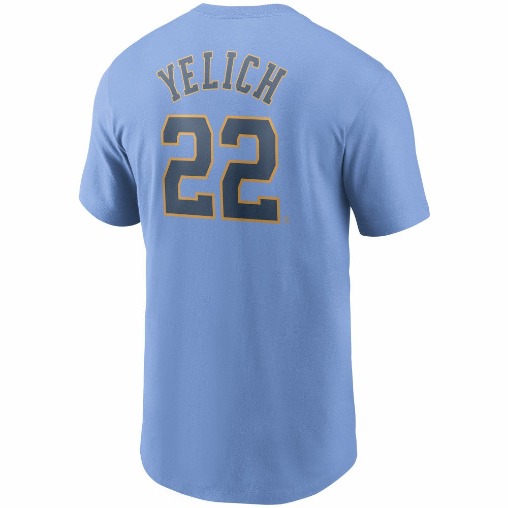 Christian Yelich Milwaukee Brewers Nike Name & Number T-Shirt - MLB T-shirts