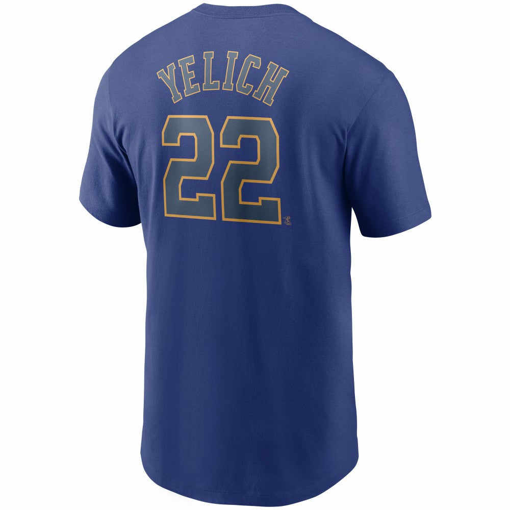 Christian Yelich Milwaukee Brewers Nike Name & Number T-Shirt - MLB T-shirts
