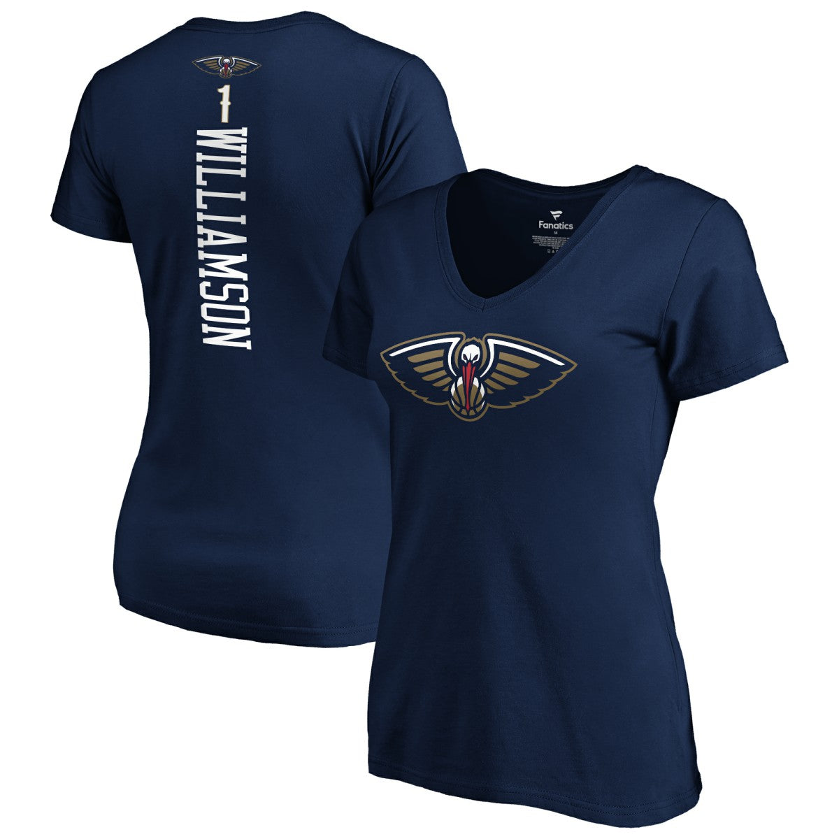 Navy Zion Williamson New Orleans Pelicans Women's 2019 NBA Draft Playmaker Name & Number V-Neck T-Shirt | NBA