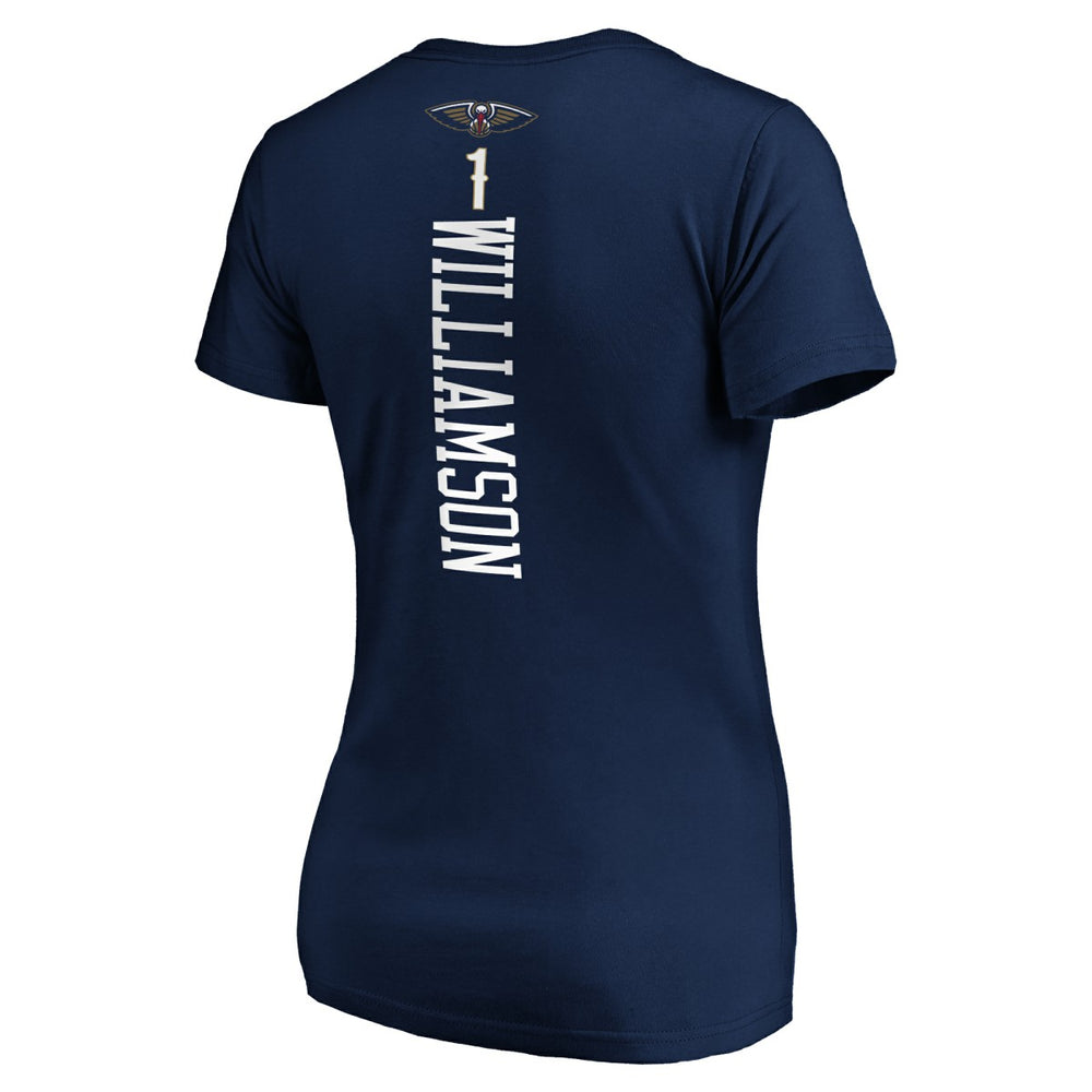 Navy Zion Williamson New Orleans Pelicans Women's 2019 NBA Draft Playmaker Name & Number V-Neck T-Shirt | NBA