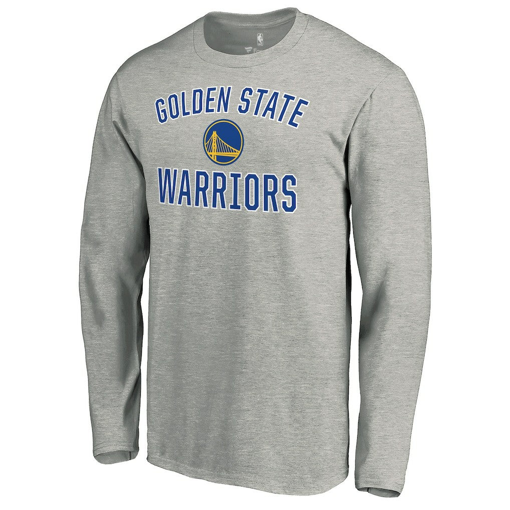 Heather Gray Golden State Warriors Victory Arch Long Sleeve T-Shirt sale | NBA
