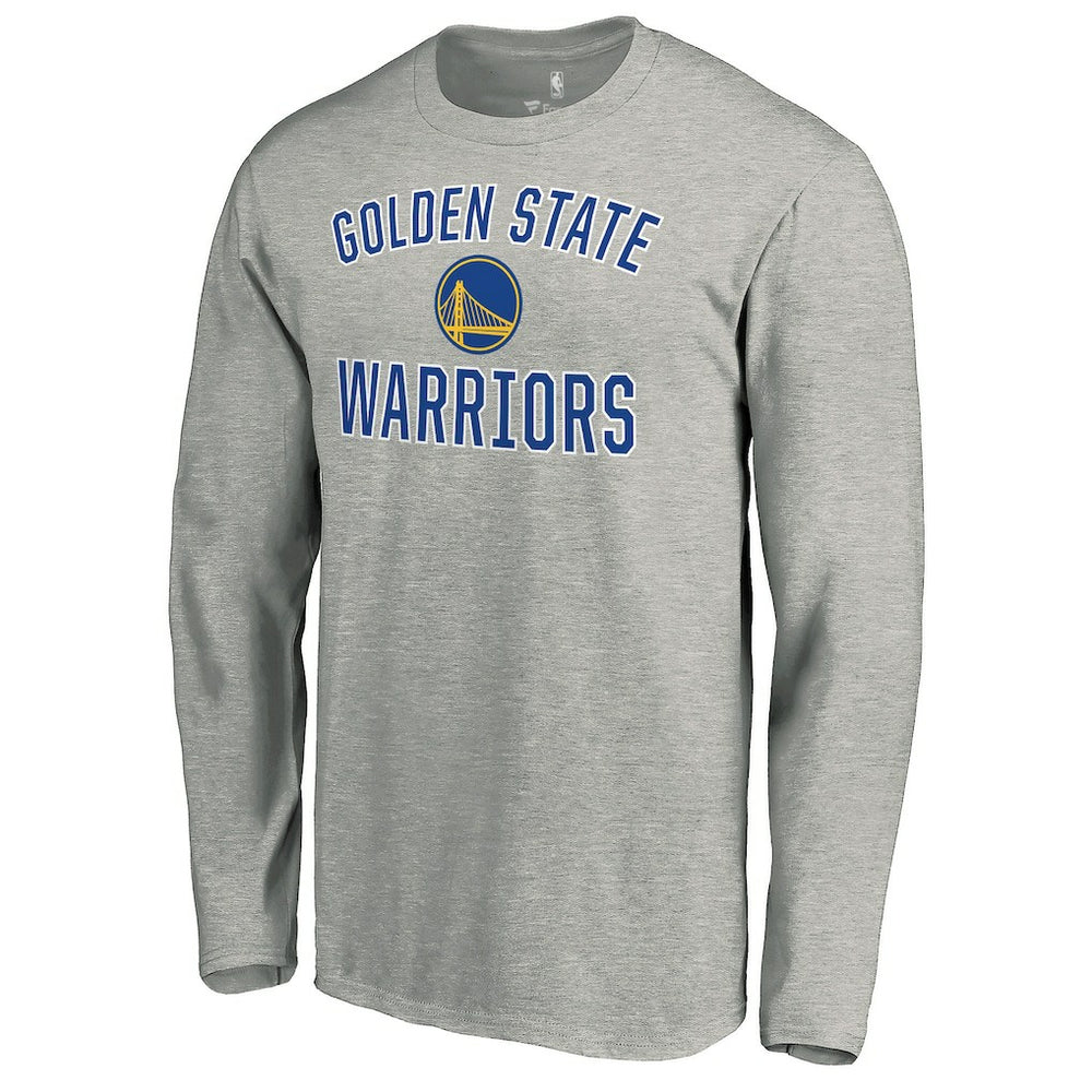 Heather Gray Golden State Warriors Victory Arch Long Sleeve T-Shirt sale | NBA