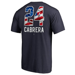 Miguel Cabrera Detroit Tigers Banner Wave Name & Number T-Shirt - MLB T-shirts