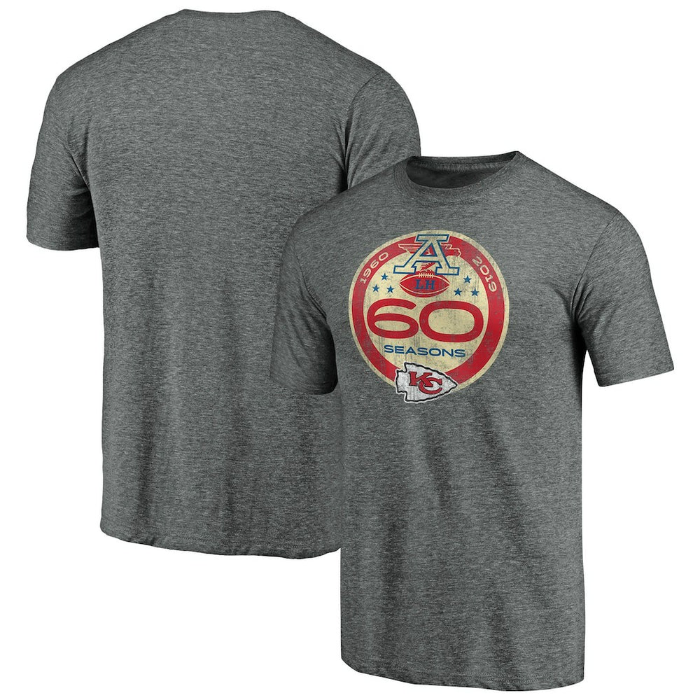 Kansas City Chiefs 60th Season Logo Weathered Tri-Blend T-Shirt | NFL On sale