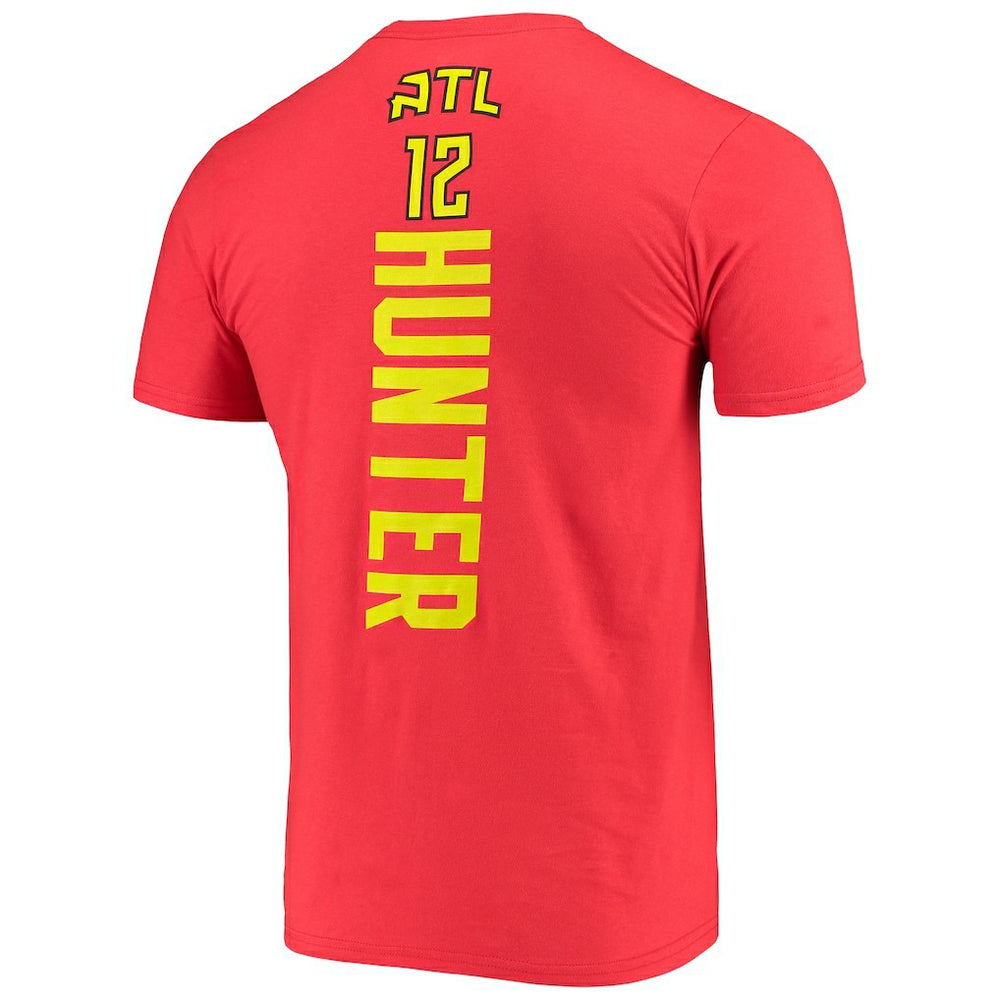 Red De'Andre Hunter Atlanta Hawks Playmaker Name & Number Logo T-Shirt | NBA