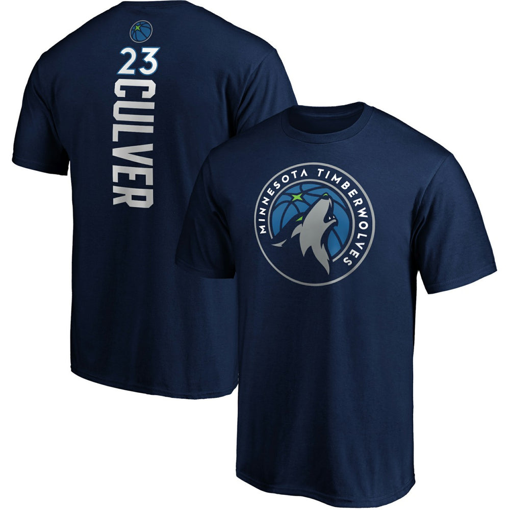 Navy Jarrett Culver Minnesota Timberwolves Playmaker Name & Number Logo T-Shirt | NBA