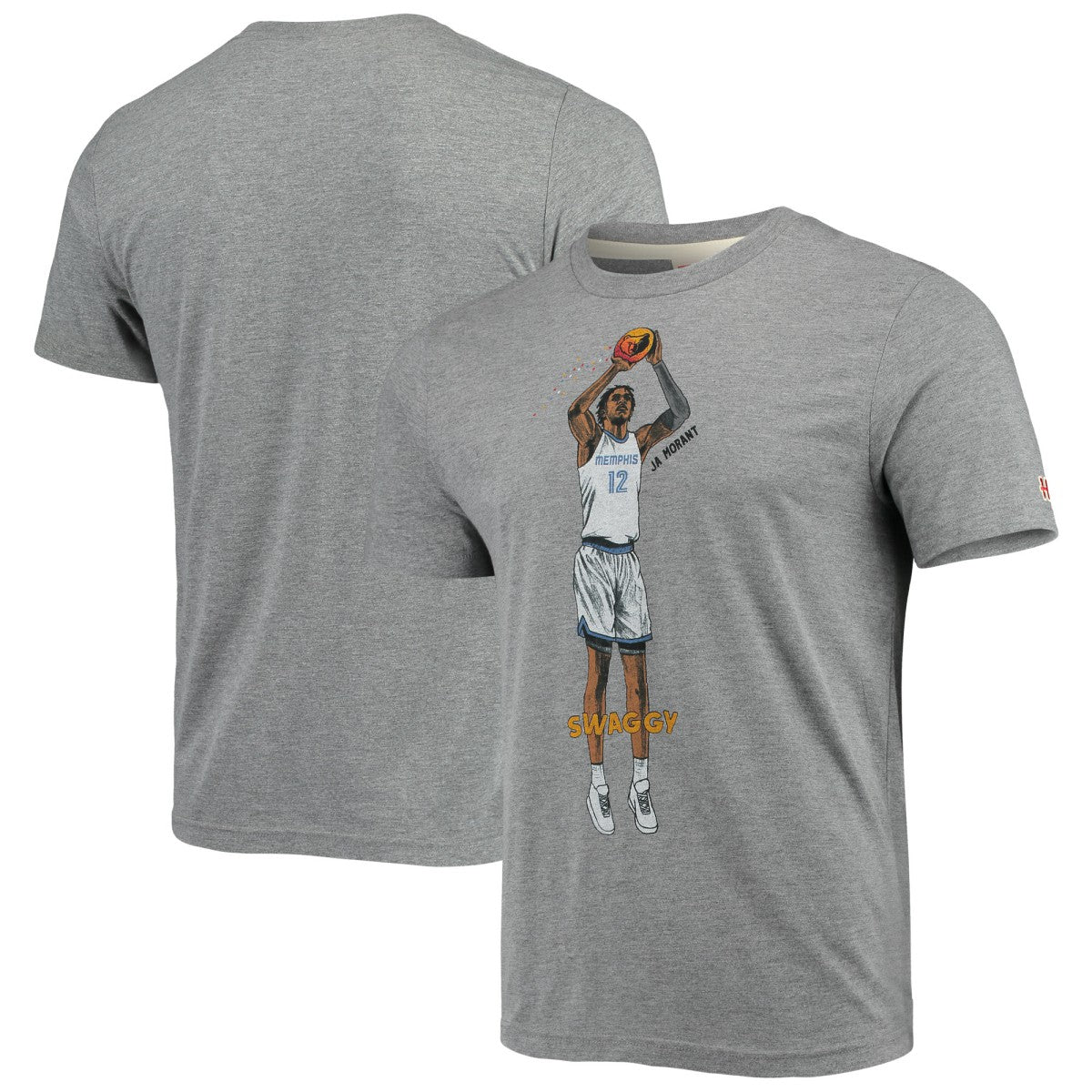 Gray Ja Morant Memphis Grizzlies Player Graphic Tri-Blend T-Shirt | NBA