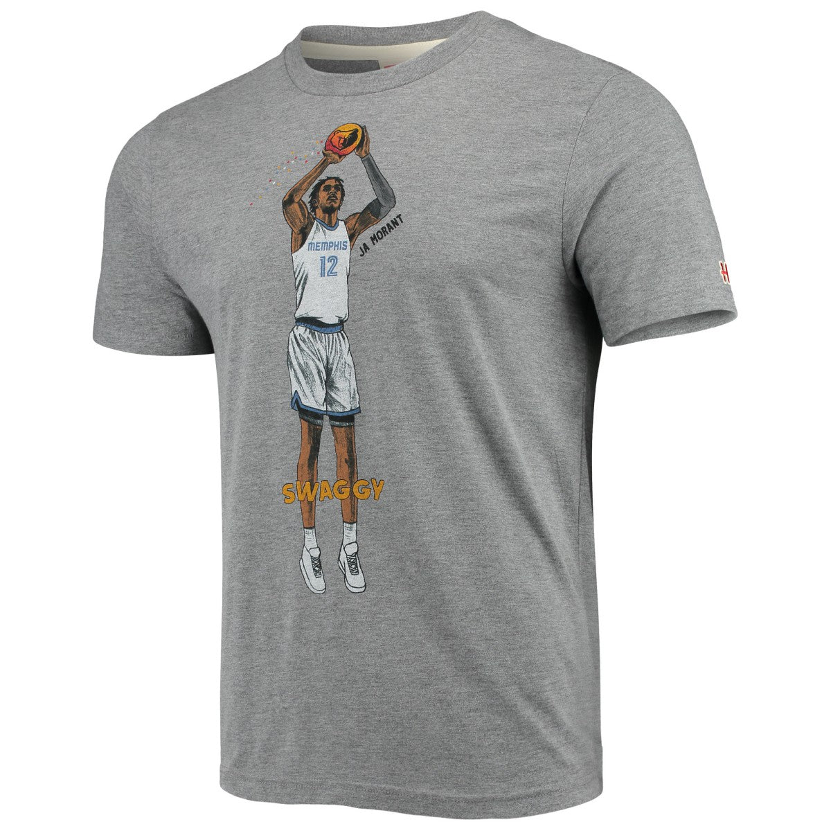 Gray Ja Morant Memphis Grizzlies Player Graphic Tri-Blend T-Shirt | NBA