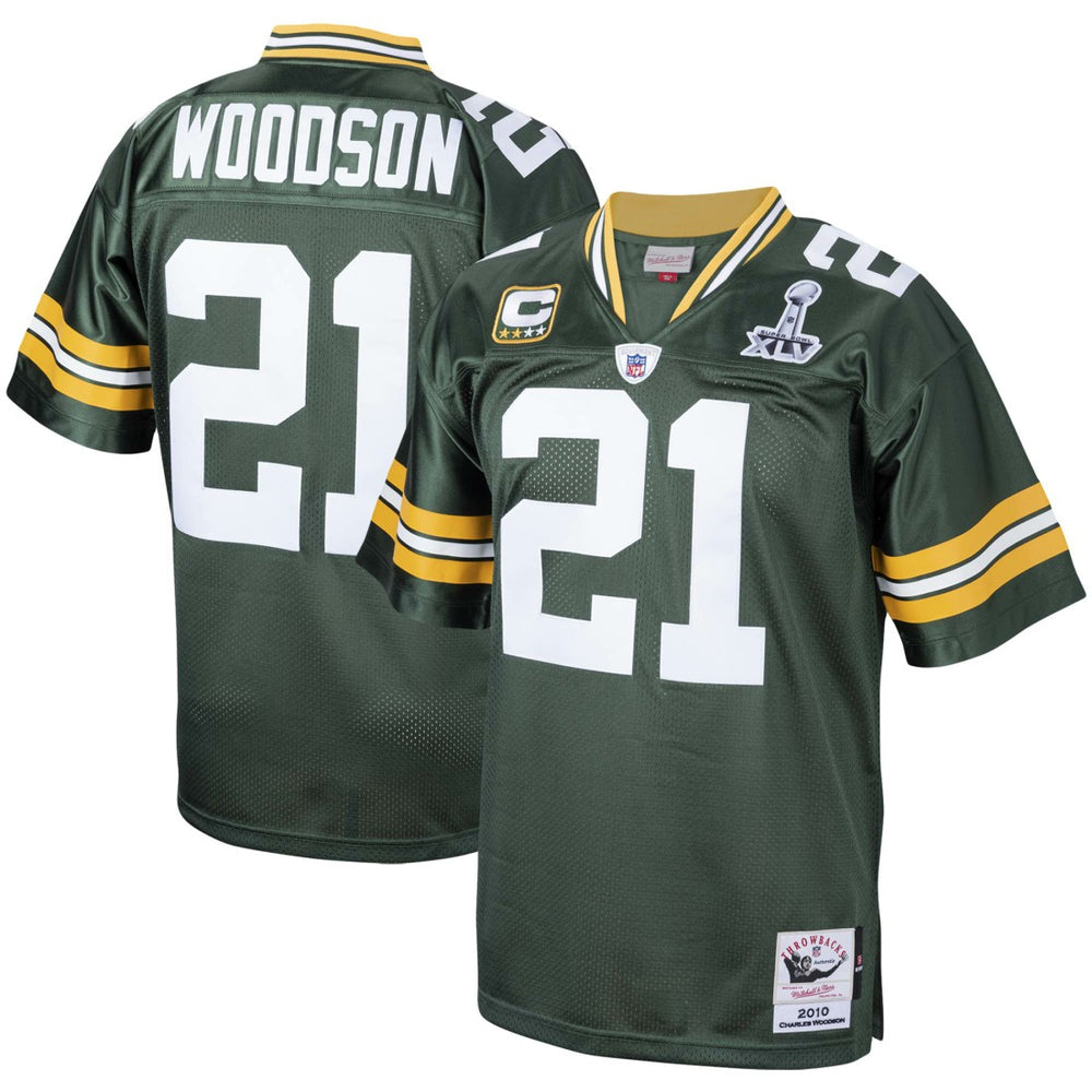 Green Bay Packers Charles Woodson  2010 Authentic Throwback Retired Player Jersey | NFL Sale