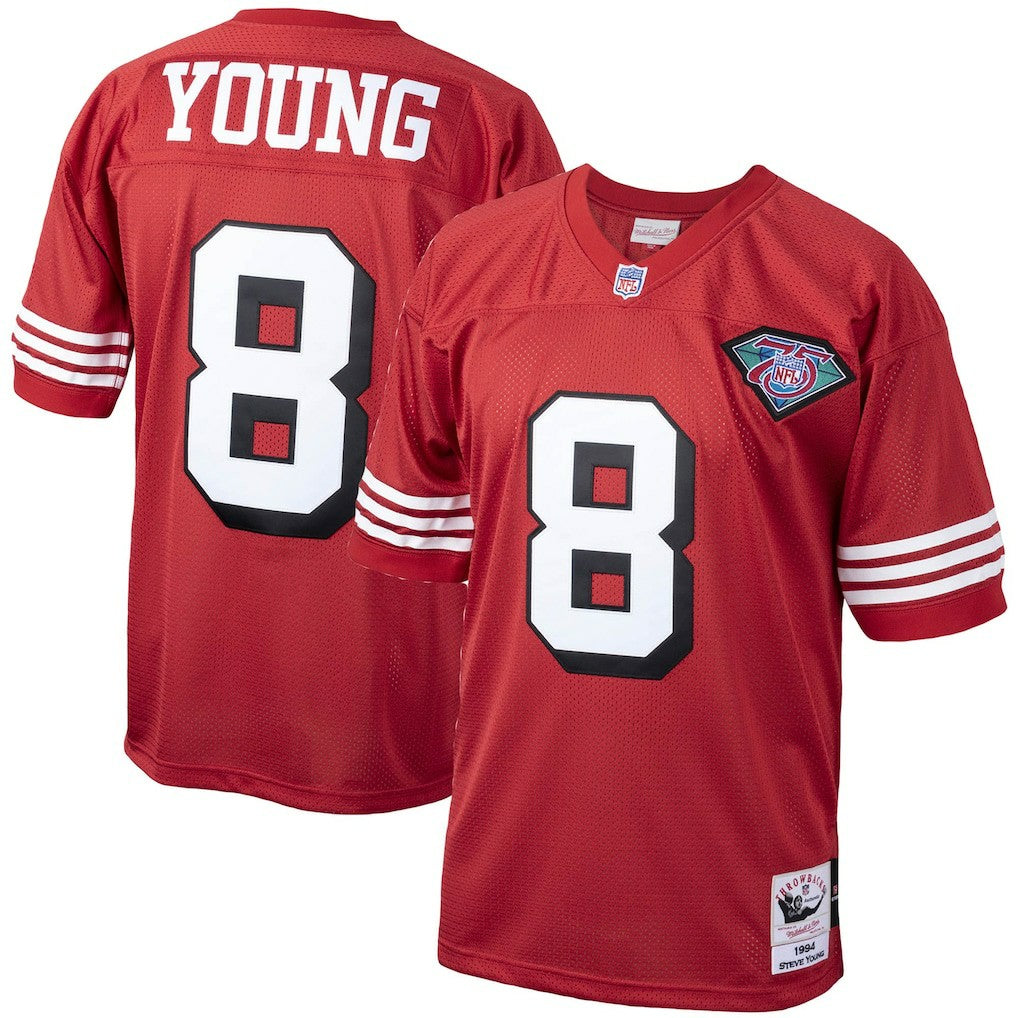 San Francisco 49ers Steve Young  1994 Authentic Throwback Retired Player Jersey | NFL Discount