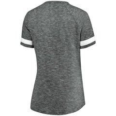 Gray/White Brooklyn Nets Women's Showtime Winning With Pride Notch Neck T-Shirt | NBA