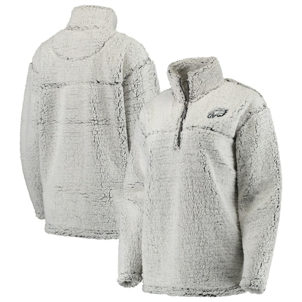 Philadelphia Eagles Women's Sherpa Quarter-Zip Pullover Jacket | NFL Sale