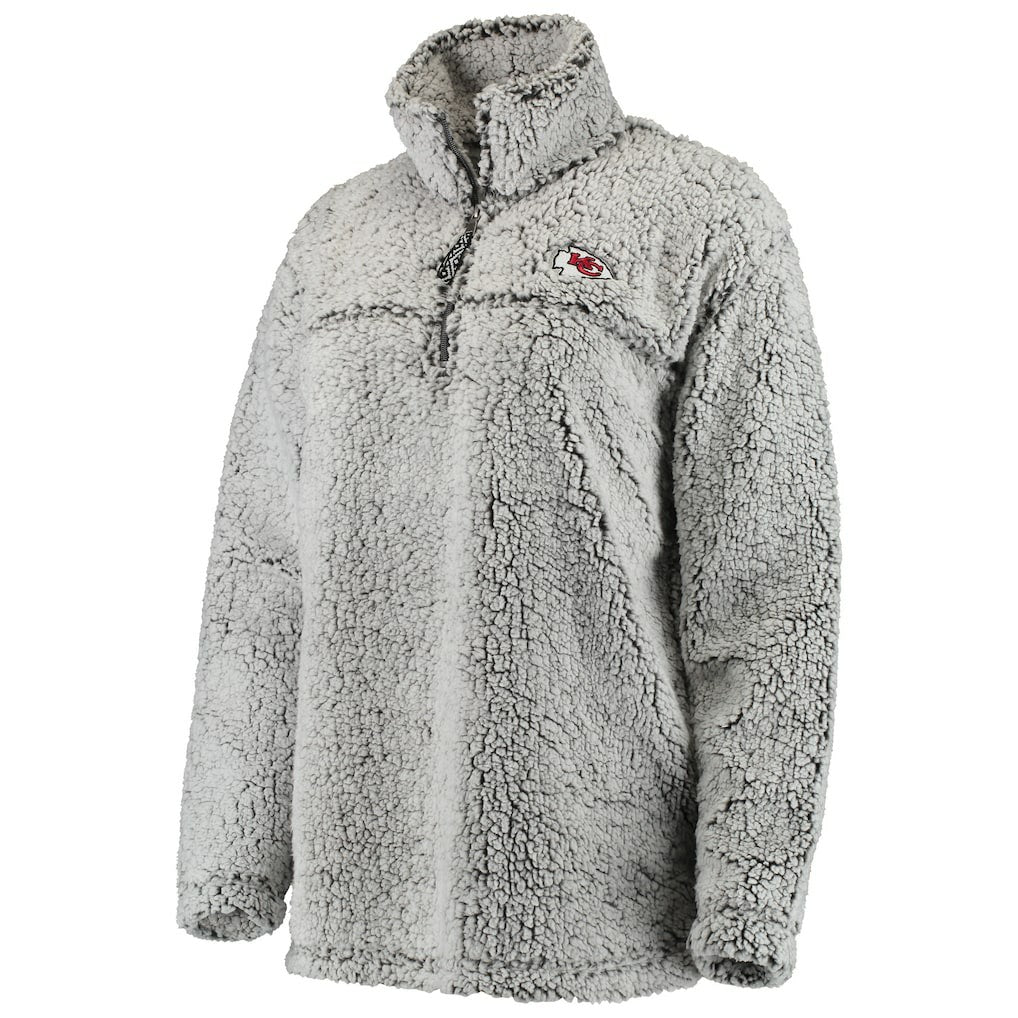 Kansas City Chiefs Women's Sherpa Quarter-Zip Pullover Jacket | NFL US