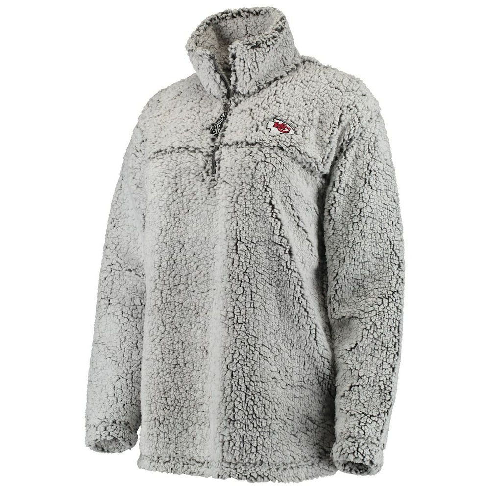 Kansas City Chiefs Women's Sherpa Quarter-Zip Pullover Jacket | NFL US