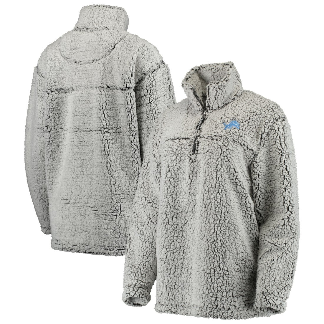 Detroit Lions Women's Sherpa Quarter-Zip Pullover Jacket | NFL On sale