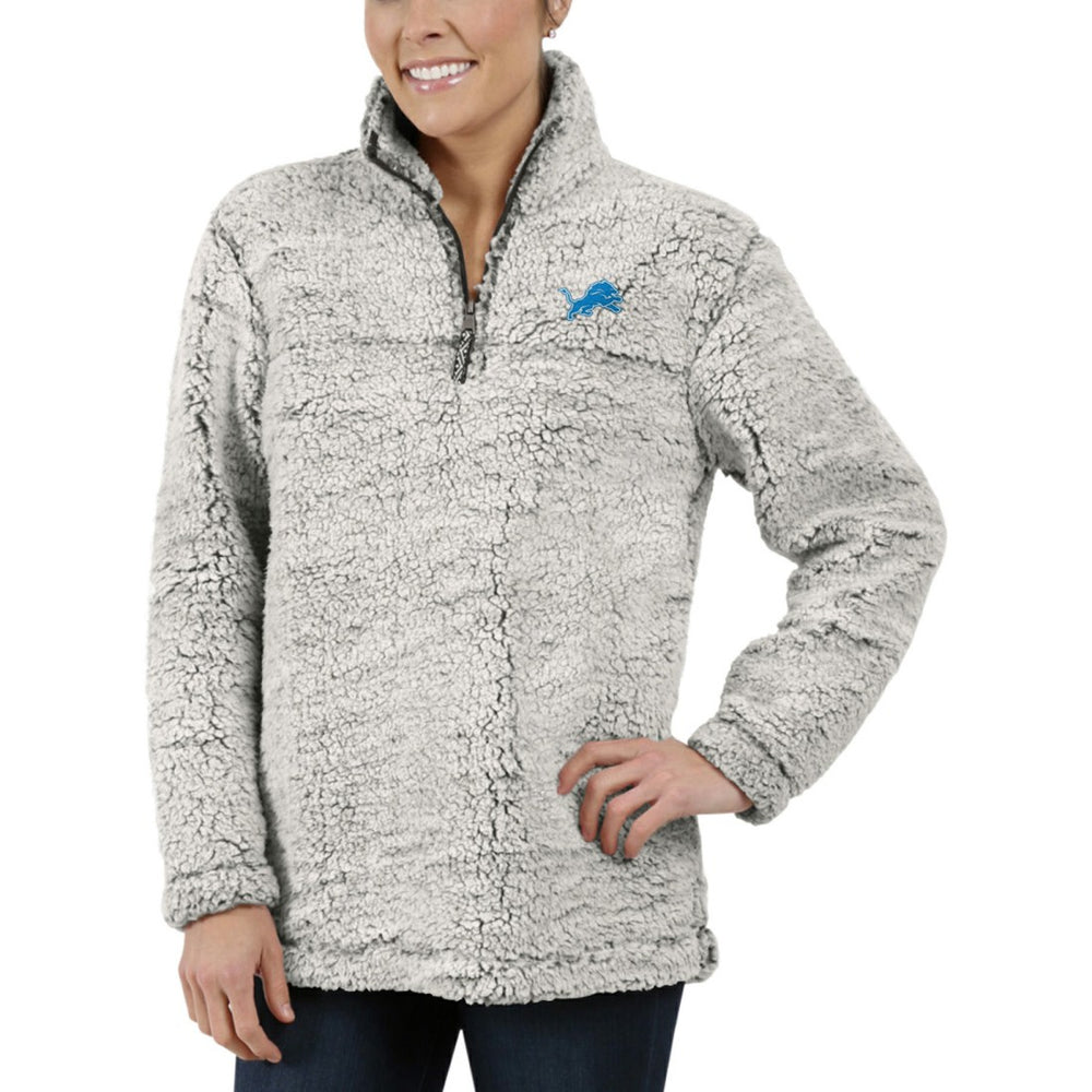 Detroit Lions Women's Sherpa Quarter-Zip Pullover Jacket | NFL On sale
