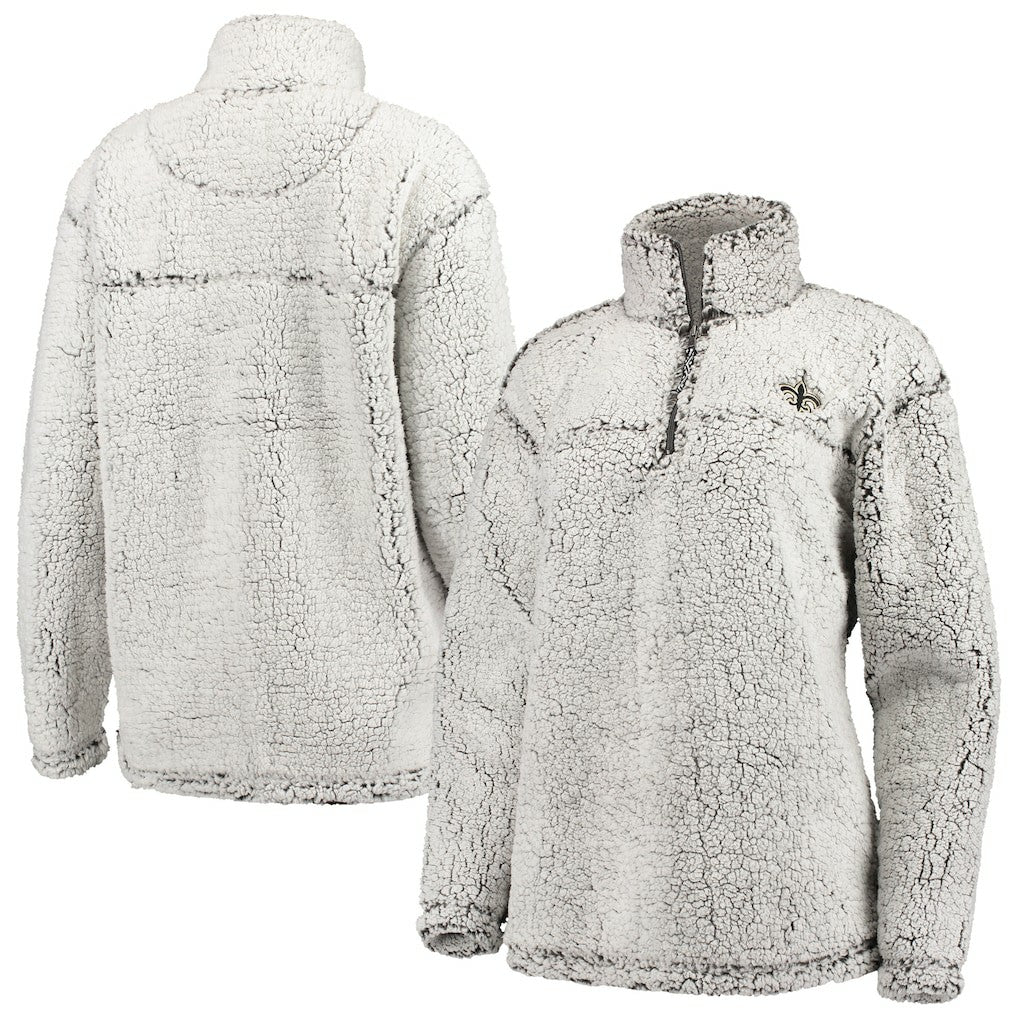 New Orleans Saints G-III 4Her by Carl Banks Women's Sherpa Quarter-Zip Pullover Jacket | NFL Near me