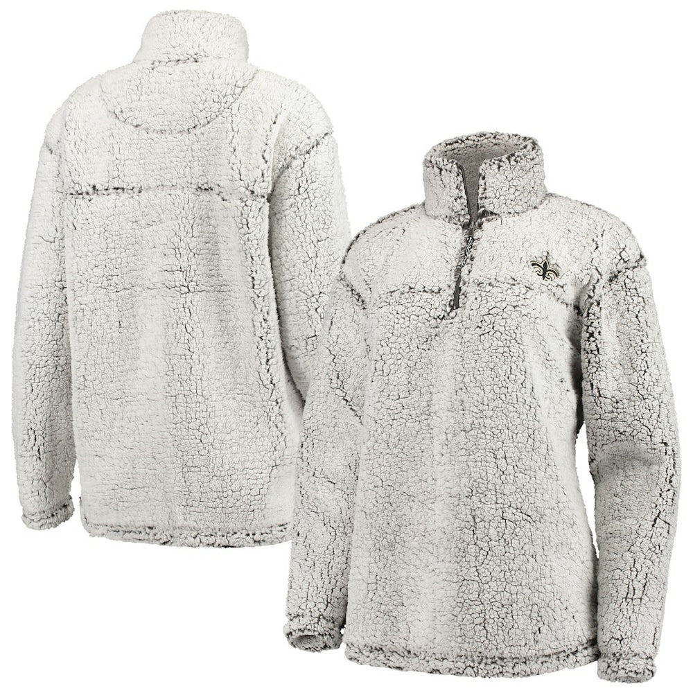 New Orleans Saints G-III 4Her by Carl Banks Women's Sherpa Quarter-Zip Pullover Jacket | NFL Near me