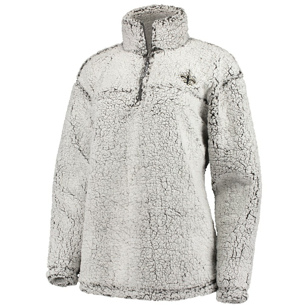 New Orleans Saints G-III 4Her by Carl Banks Women's Sherpa Quarter-Zip Pullover Jacket | NFL Near me