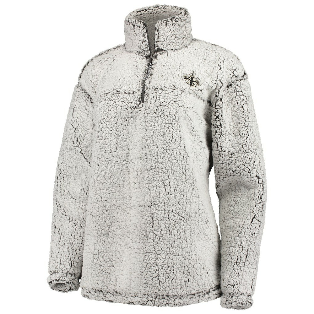 New Orleans Saints G-III 4Her by Carl Banks Women's Sherpa Quarter-Zip Pullover Jacket | NFL Near me