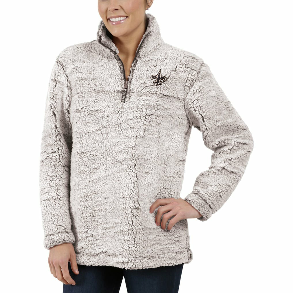 New Orleans Saints G-III 4Her by Carl Banks Women's Sherpa Quarter-Zip Pullover Jacket | NFL Near me