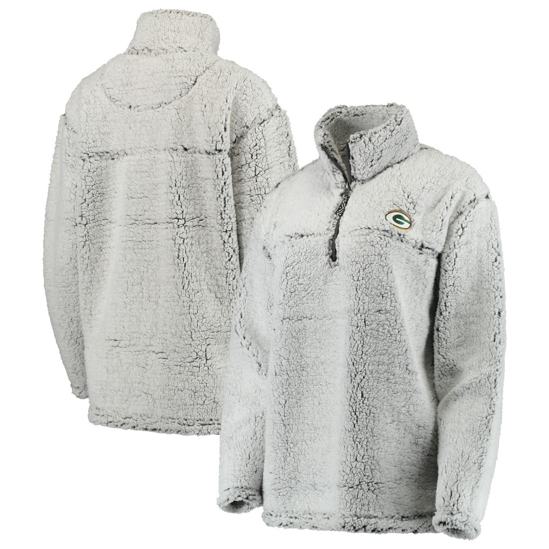 Green Bay Packers Women's Sherpa Quarter-Zip Pullover Jacket | NFL Discount