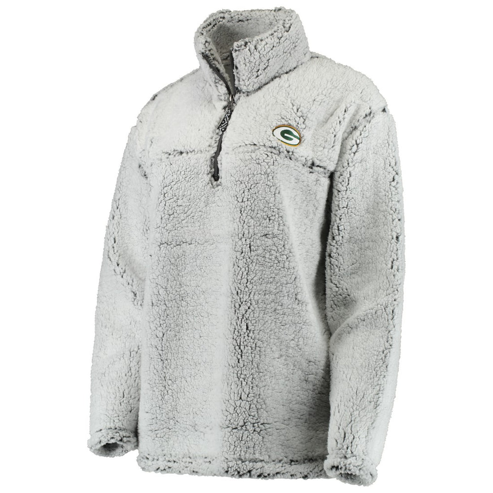 Green Bay Packers Women's Sherpa Quarter-Zip Pullover Jacket | NFL Discount