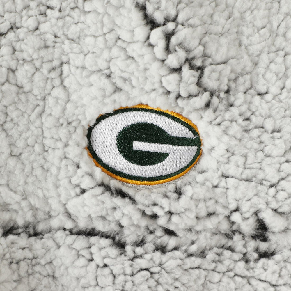 Green Bay Packers Women's Sherpa Quarter-Zip Pullover Jacket | NFL Discount
