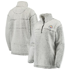 Pittsburgh Steelers Women's Sherpa Quarter-Zip Pullover Jacket | NFL Outlet