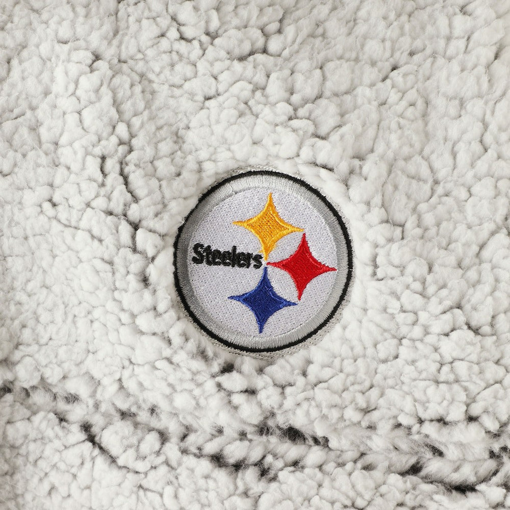 Pittsburgh Steelers Women's Sherpa Quarter-Zip Pullover Jacket | NFL Outlet