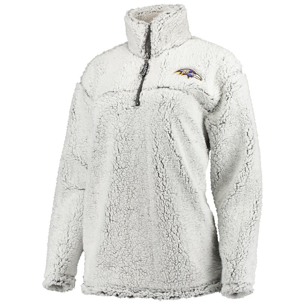 Baltimore Ravens G-III 4Her by Carl Banks Women's Sherpa Quarter-Zip Pullover Jacket | NFL On sale
