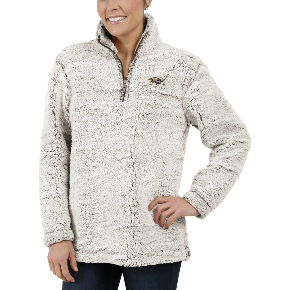 Baltimore Ravens G-III 4Her by Carl Banks Women's Sherpa Quarter-Zip Pullover Jacket | NFL On sale