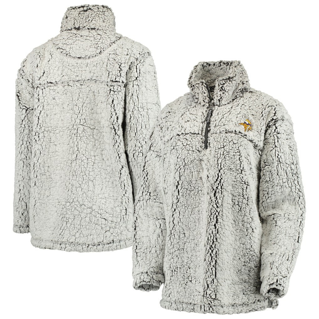 Minnesota Vikings Women's Sherpa Quarter-Zip Pullover Jacket | NFL Near me