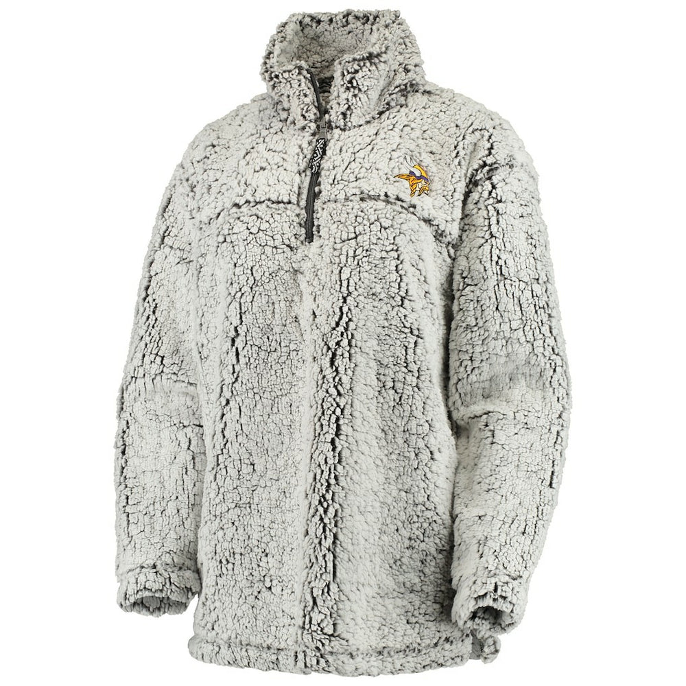 Minnesota Vikings Women's Sherpa Quarter-Zip Pullover Jacket | NFL Near me