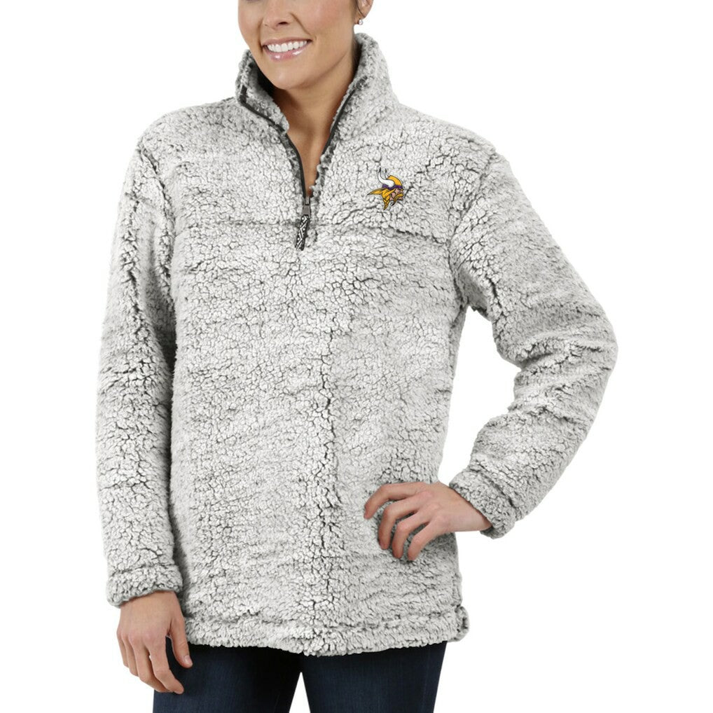 Minnesota Vikings Women's Sherpa Quarter-Zip Pullover Jacket | NFL Near me