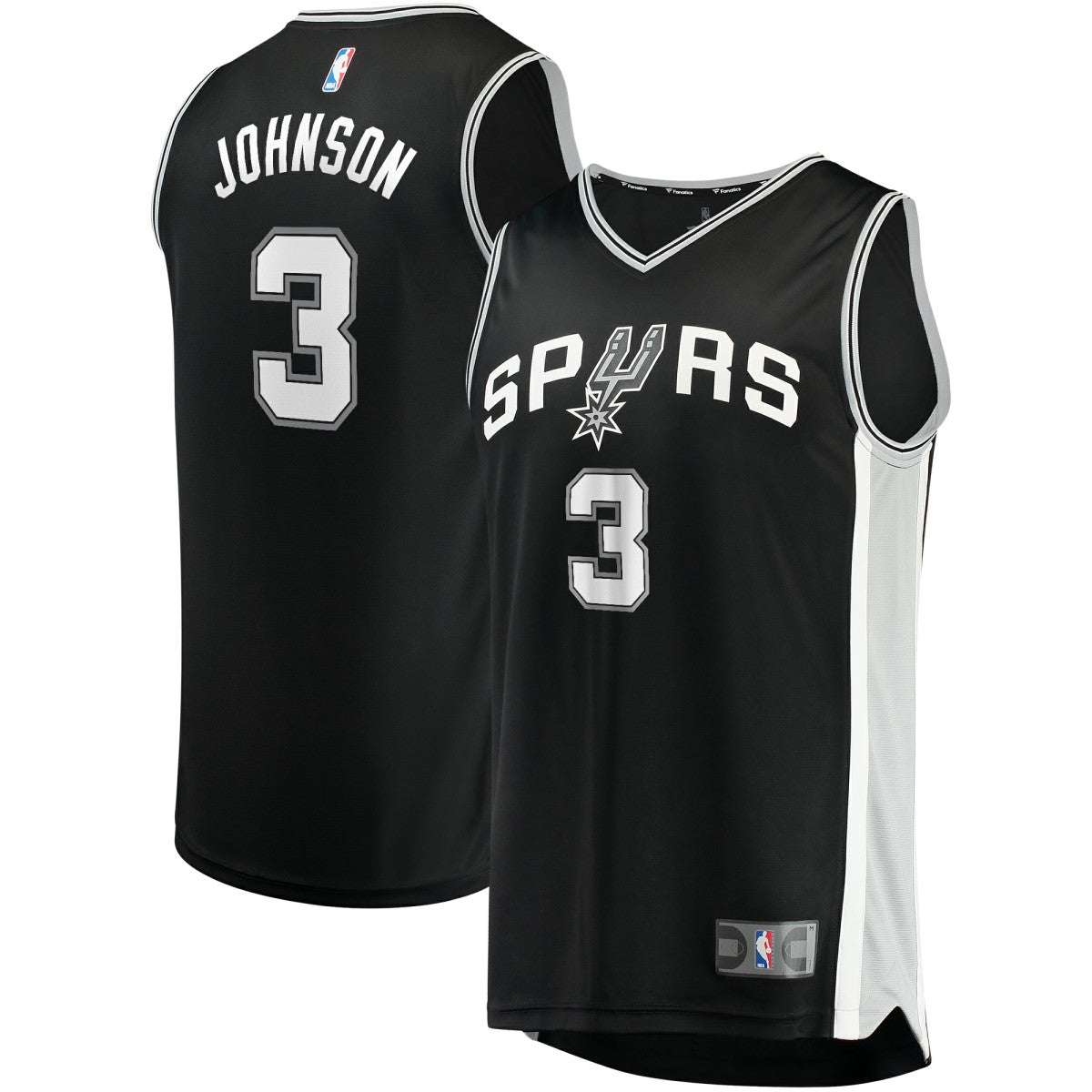 Icon Edition Keldon Johnson San Antonio Spurs Fast Break Replica Jersey Black | NBA