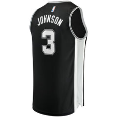 Icon Edition Keldon Johnson San Antonio Spurs Fast Break Replica Jersey Black | NBA