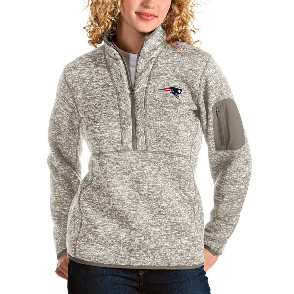 New England Patriots Antigua Women's Fortune Half-Zip Pullover Jacket | NFL Hot