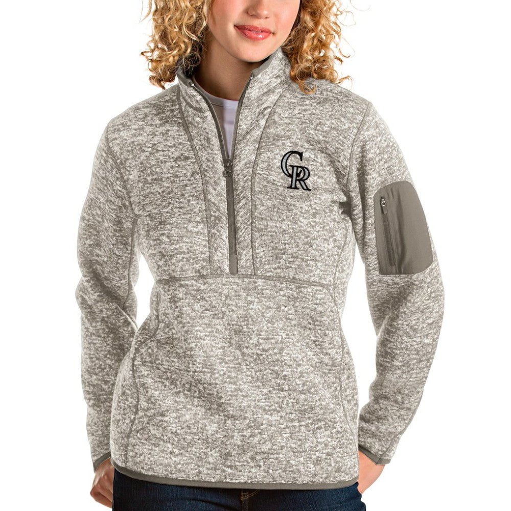 Colorado Rockies Antigua Women's Fortune Quarter-Zip Pullover Jacket - MLB Jackets
