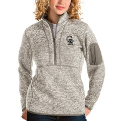 Colorado Rockies Antigua Women's Fortune Quarter-Zip Pullover Jacket - MLB Jackets