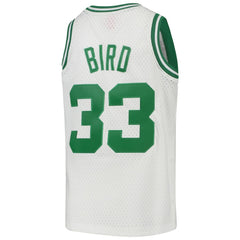 White Larry Bird Boston Celtics Youth 1985-86 Hardwood Classics Swingman Throwback Jersey | NBA