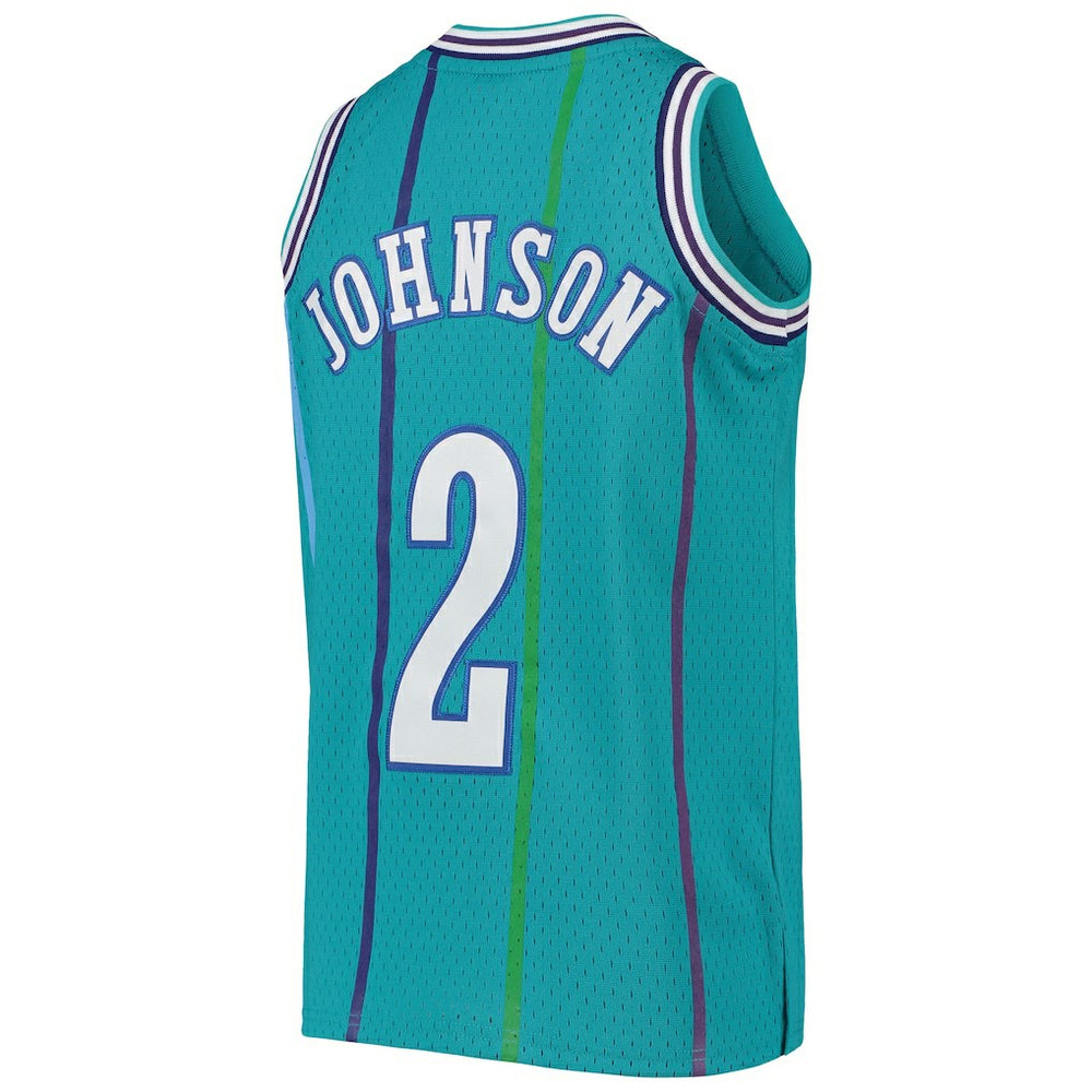 Teal Larry Johnson Charlotte Hornets Youth 1992/93 Hardwood Classics Swingman Jersey | NBA