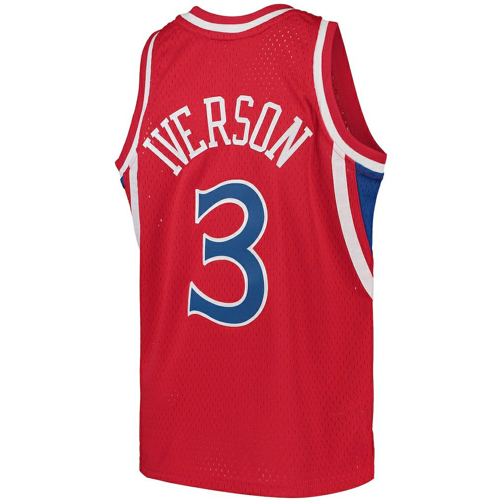 Red Allen Iverson Philadelphia 76ers Youth 1996/97 Hardwood Classics Swingman Throwback Jersey | NBA