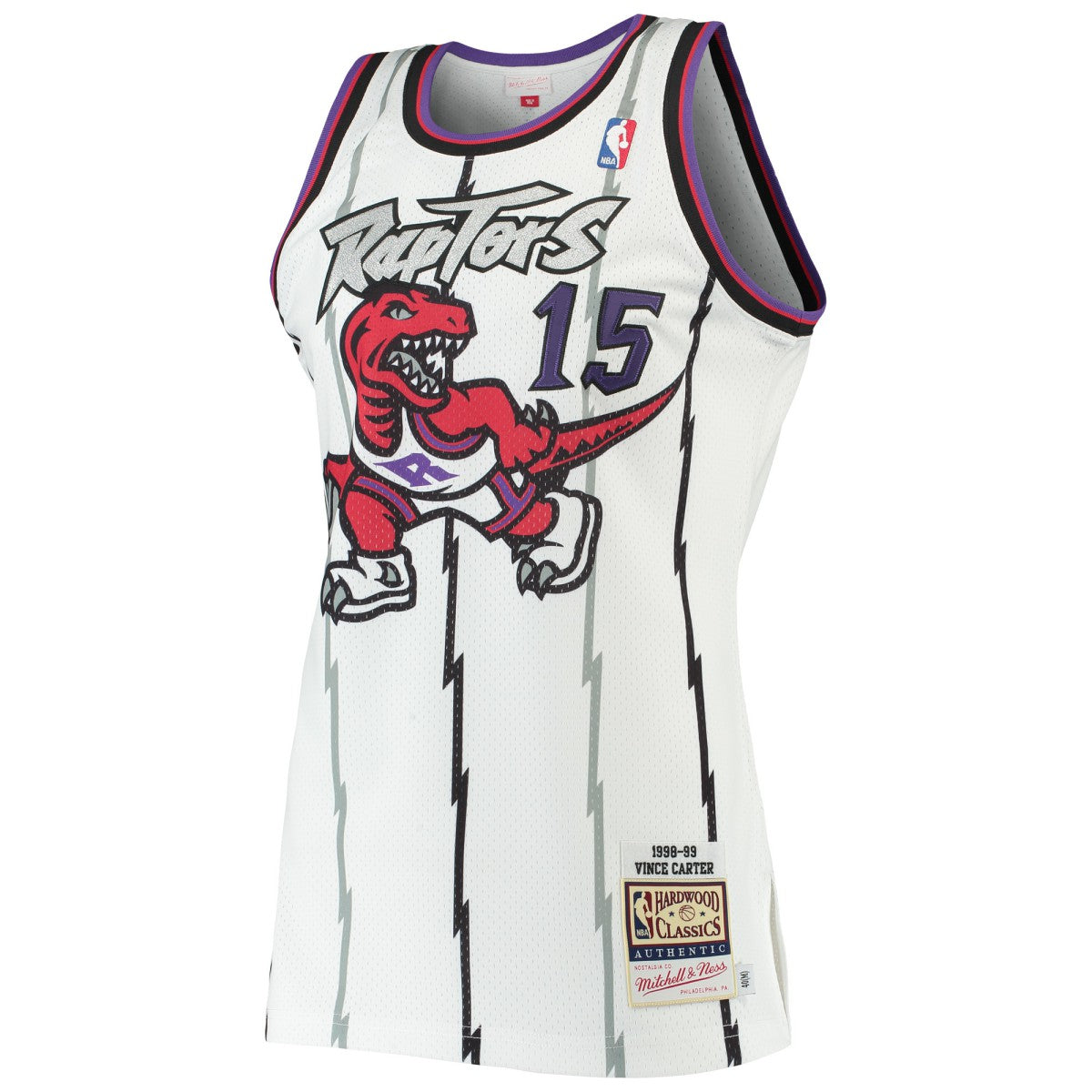White Vince Carter Toronto Raptors 1998/99 Hardwood Classics Authentic Jersey | NBA